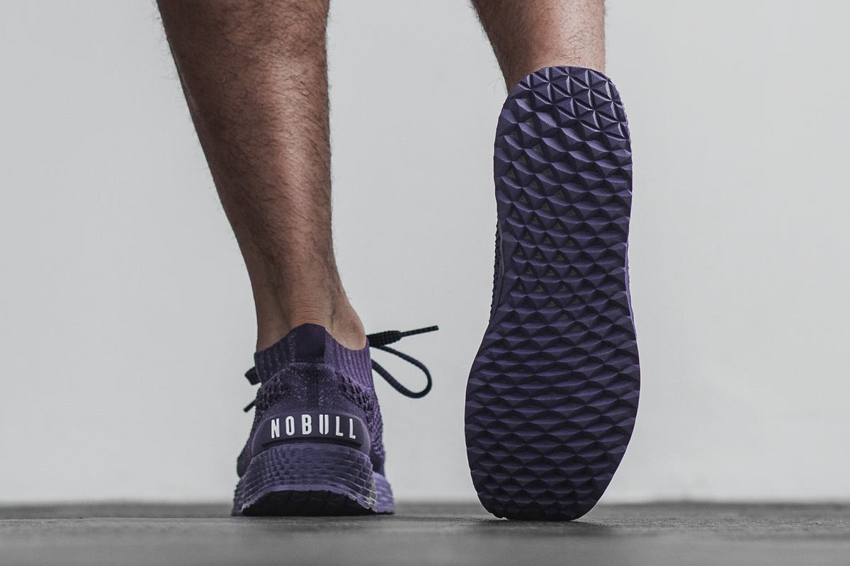 Nobull Knit Runner Men's Running Shoes Purple | Australia (IP2708)